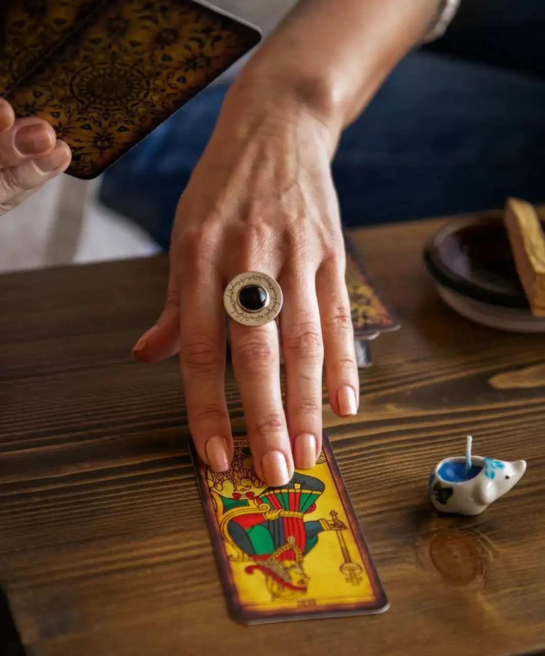 woman reading tarot cards Urja Shakti